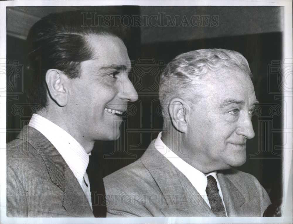 Press Photo Richard Conte Francis X Bushman actors - Historic Images