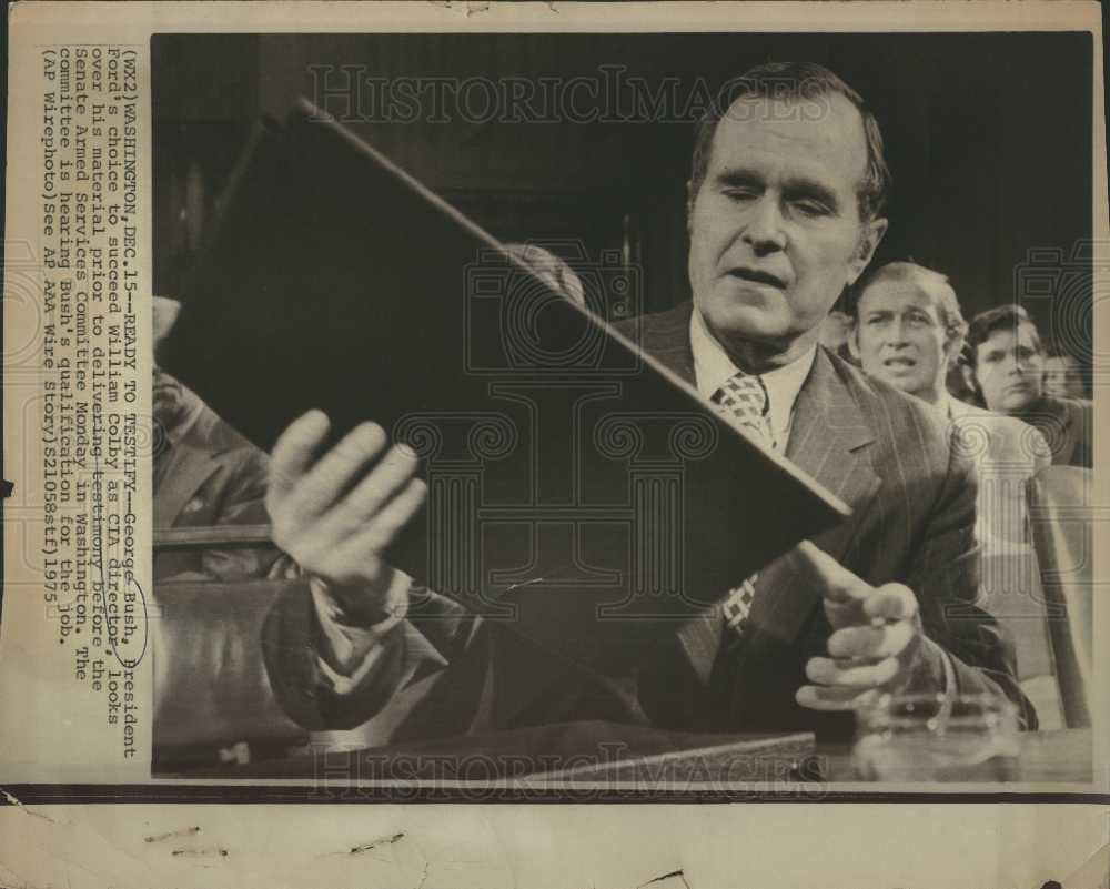 1976 Press Photo George Bush Ford President - Historic Images