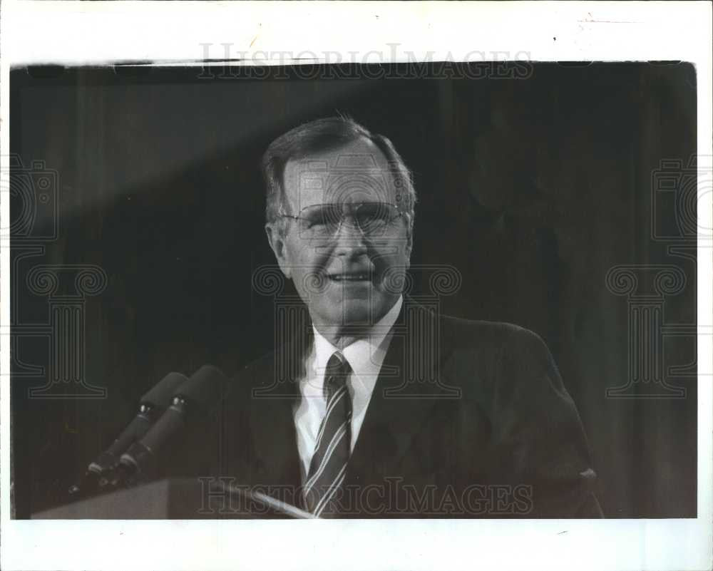 1992 Press Photo President George Bush - Historic Images