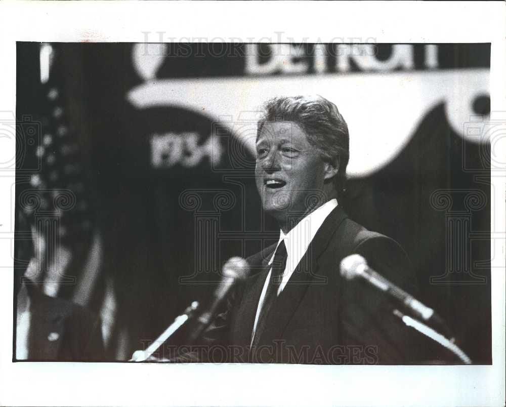 1992 Press Photo William Jefferson Clinton Bill 1992 - Historic Images