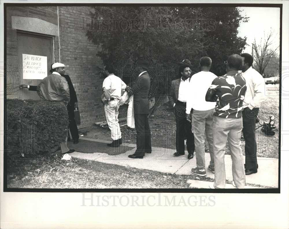 1989 Press Photo People  Baptist  Church rally Black - Historic Images