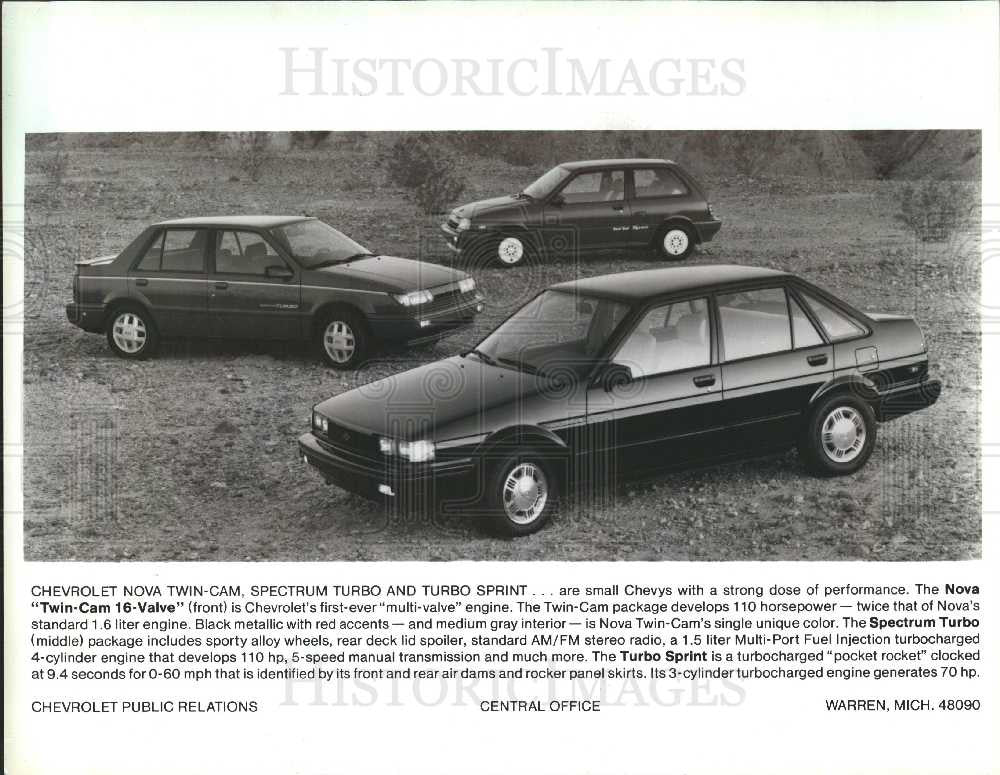 1988 Press Photo Chevrolet General Motors GM auto cars - Historic Images