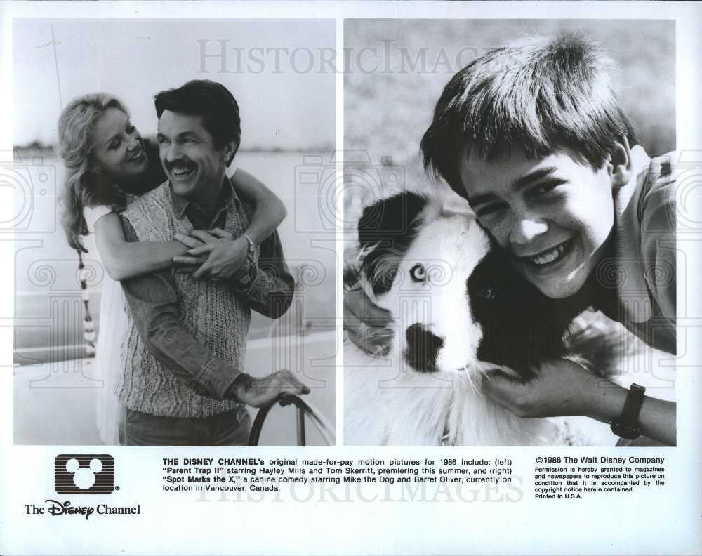 1986 Press Photo Hayley Mills and Tom skerritt - Historic Images