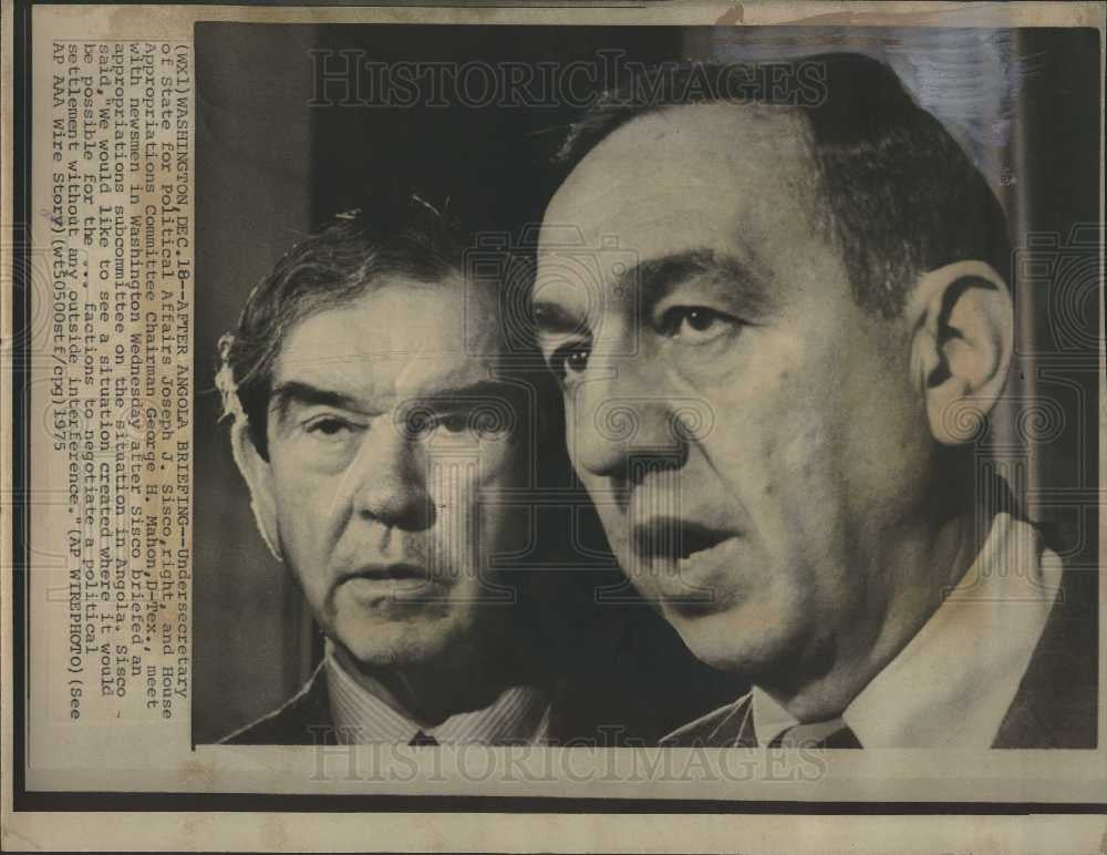 1975 Press Photo Joseph J. Sisco Secretary of State - Historic Images
