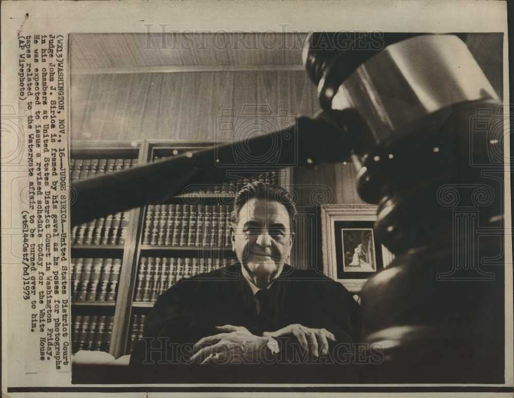 1975 Press Photo Judge John J Sirica Watergate Tapes - Historic Images