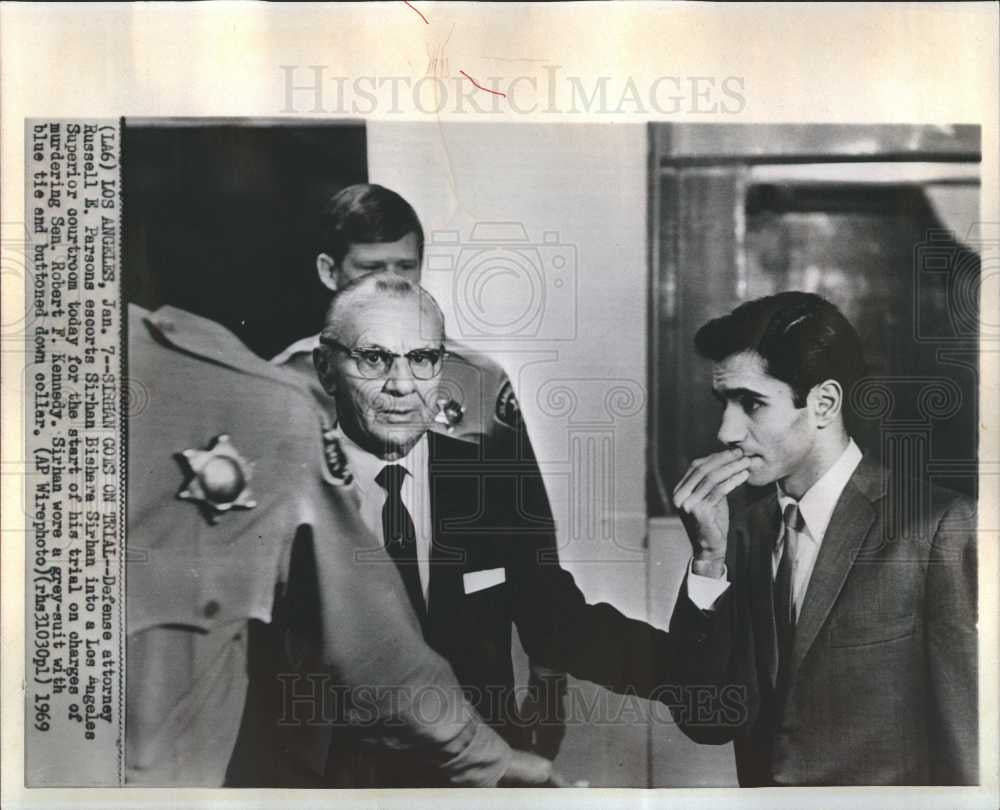 1969 Press Photo Sirhan murder trial Robert Kennedy - Historic Images