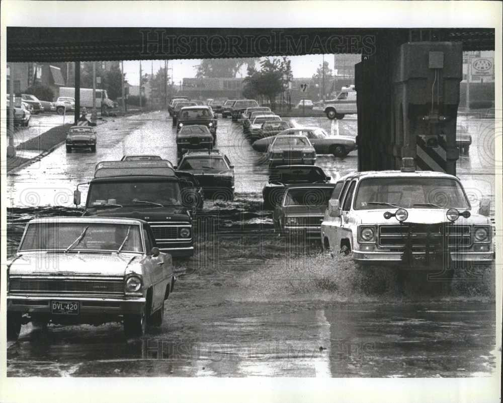 1979 Press Photo flood detroit oakman boulevard - Historic Images