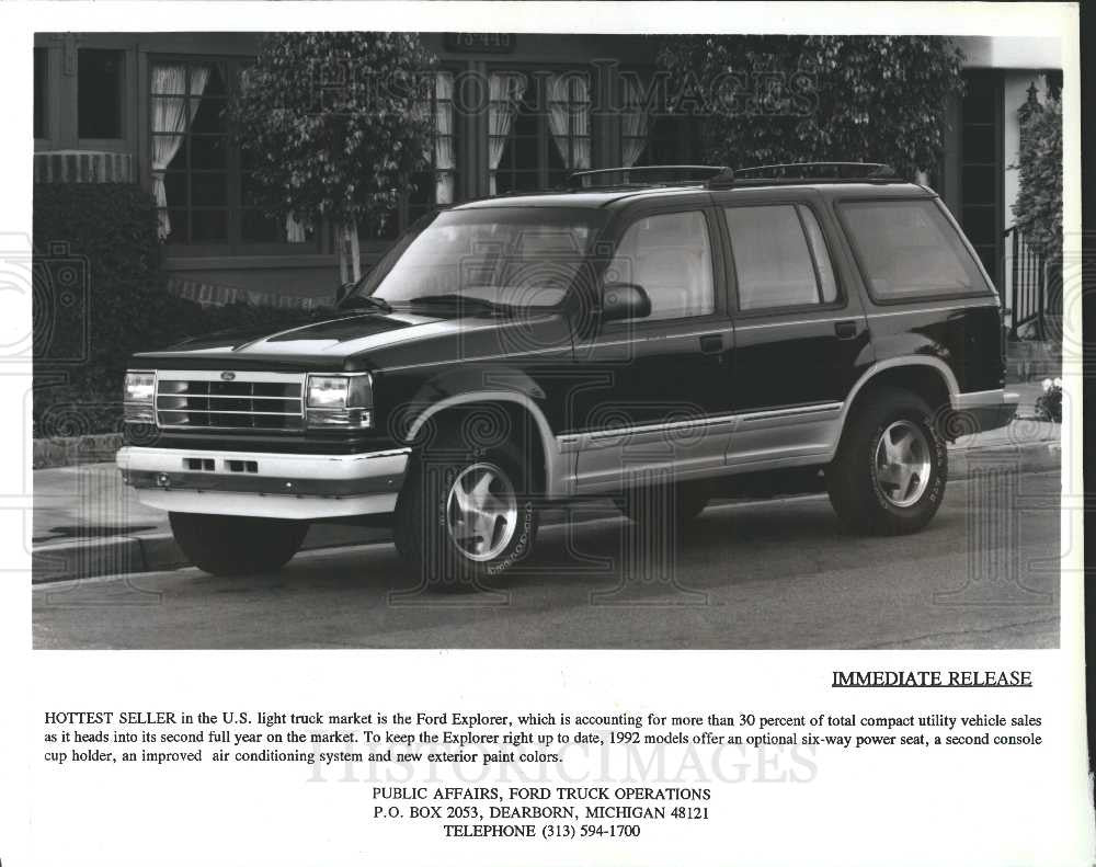 1992 Press Photo Ford Explorer Bronco II compact - Historic Images
