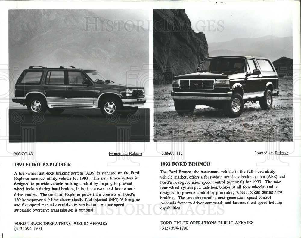 1993 Press Photo ford trucks - Historic Images