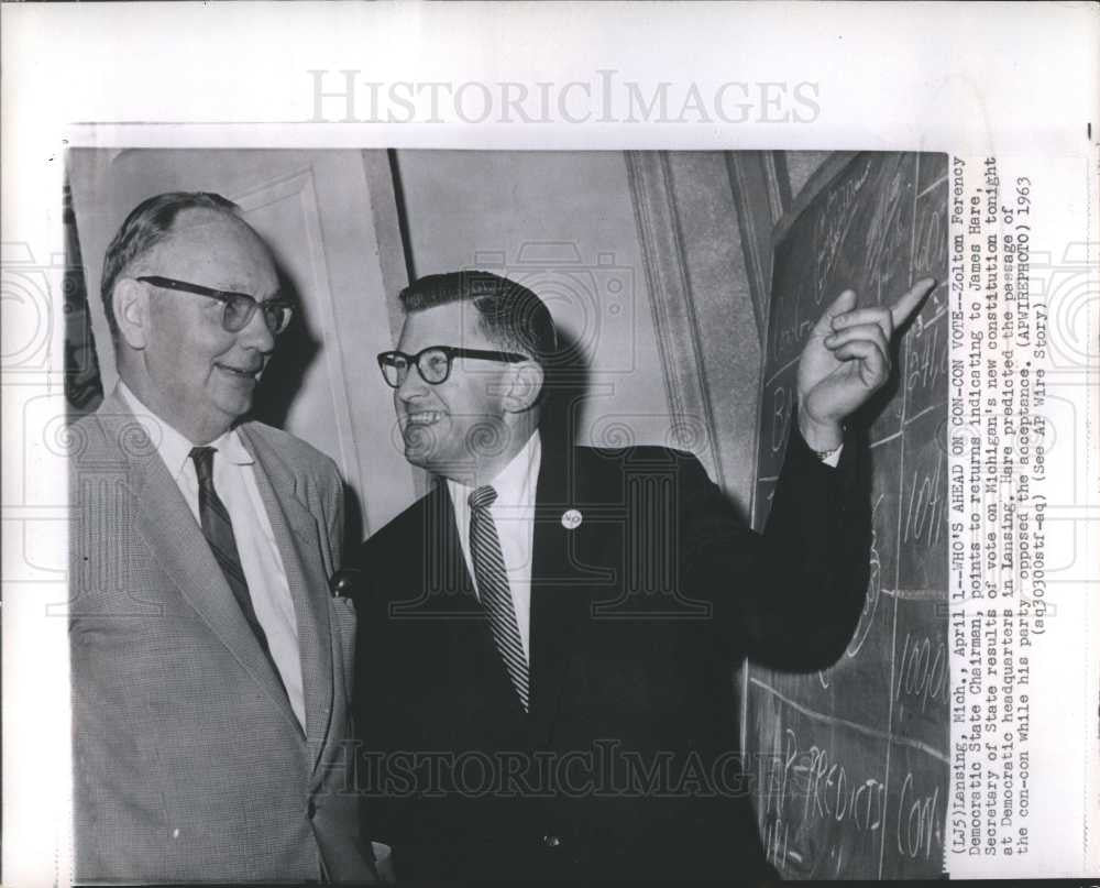 1963 Press Photo Zolton Ferency - Historic Images