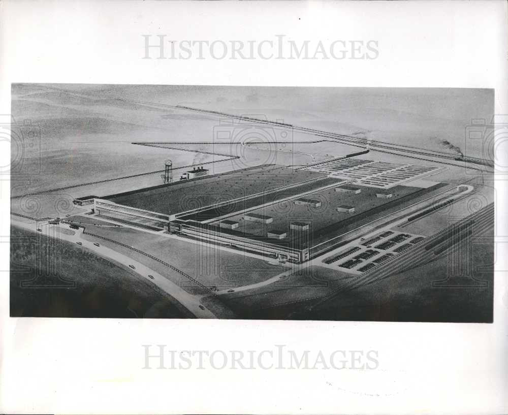 1949 Press Photo Ford Motor Company steel plant - Historic Images