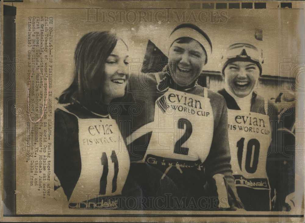 1970 Press Photo Women&#39;s slalom, Grindelwald, Switzerla - Historic Images