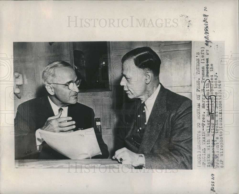 1948 Press Photo President Truman Walter Smith Russia - Historic Images