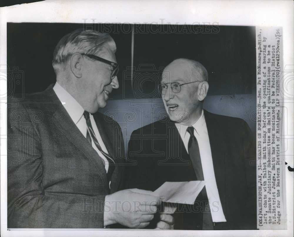 Press Photo Pat McNamara Talbot Smith Senate - Historic Images
