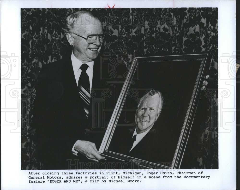 1989 Press Photo Roger Smith General Motors Chairman - Historic Images
