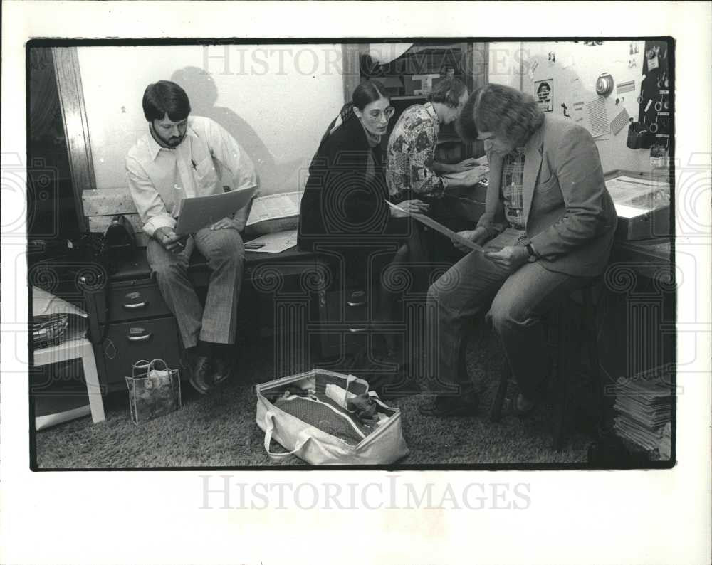 1981 Press Photo HAROLD FORD , DORIS SUCIN ROGER ROEHL, - Historic Images