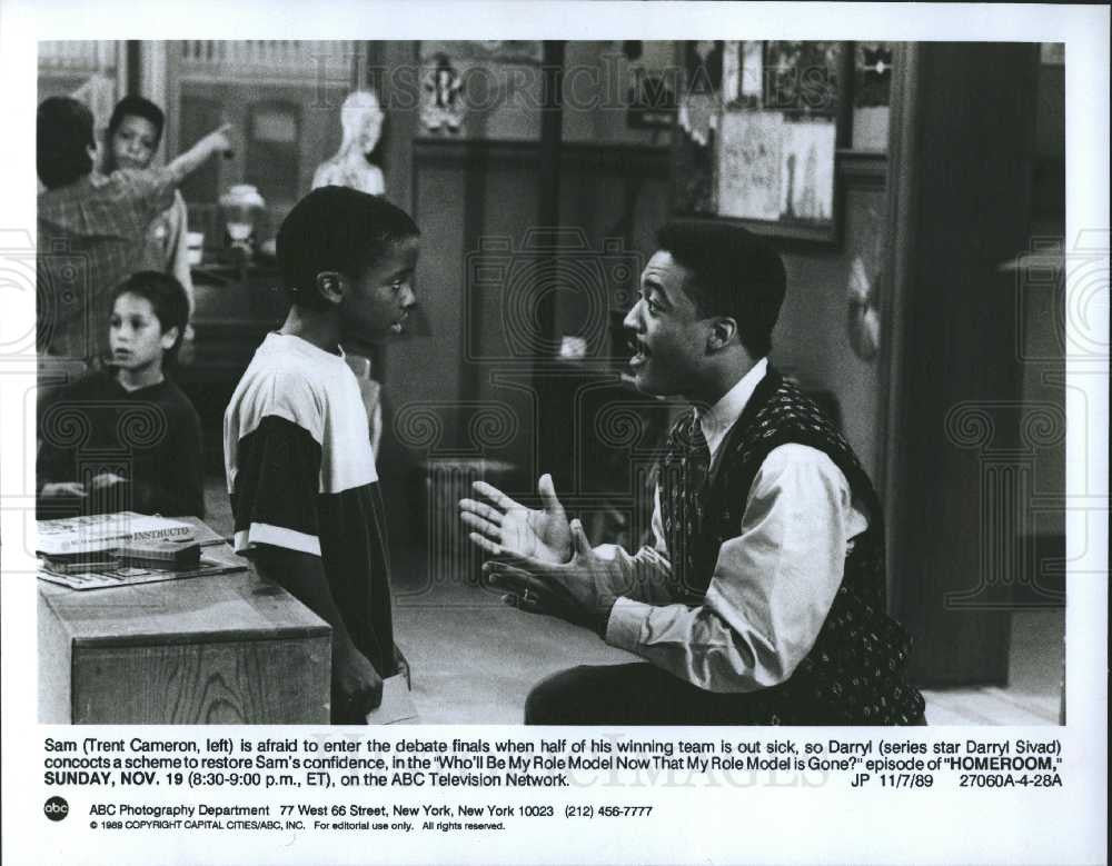 1989 Press Photo Trent Cameron Darryl Sivad Homeroom - Historic Images