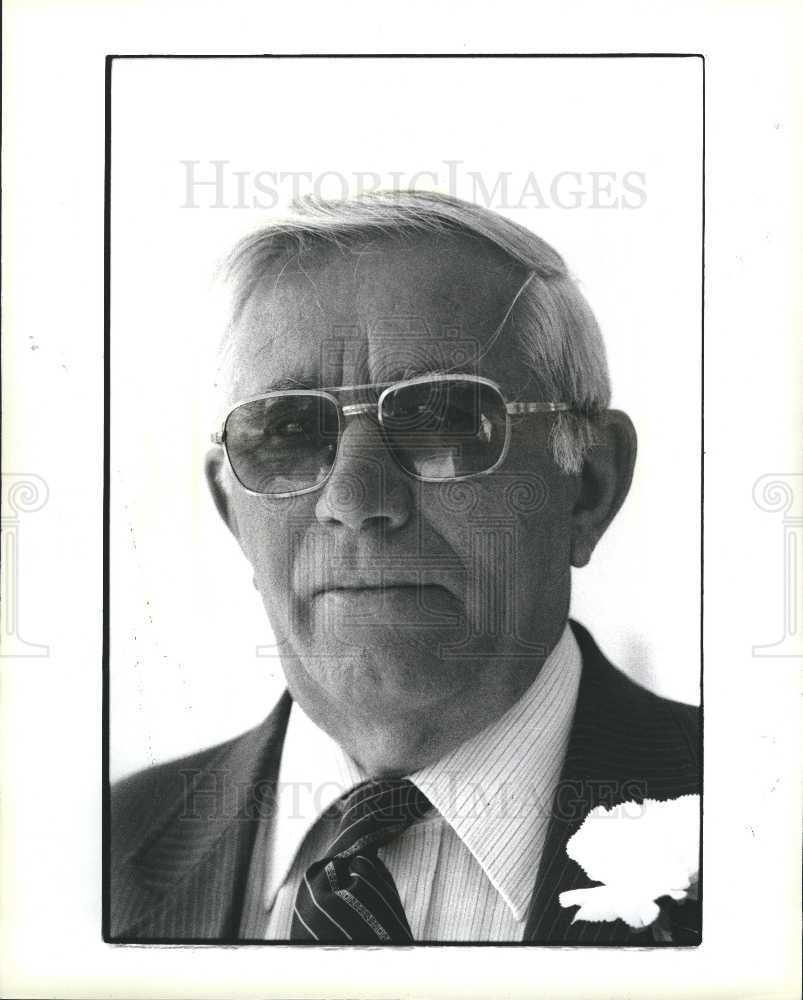 1985 Press Photo Mayor Ferris Smtih Memphis Michigan - Historic Images