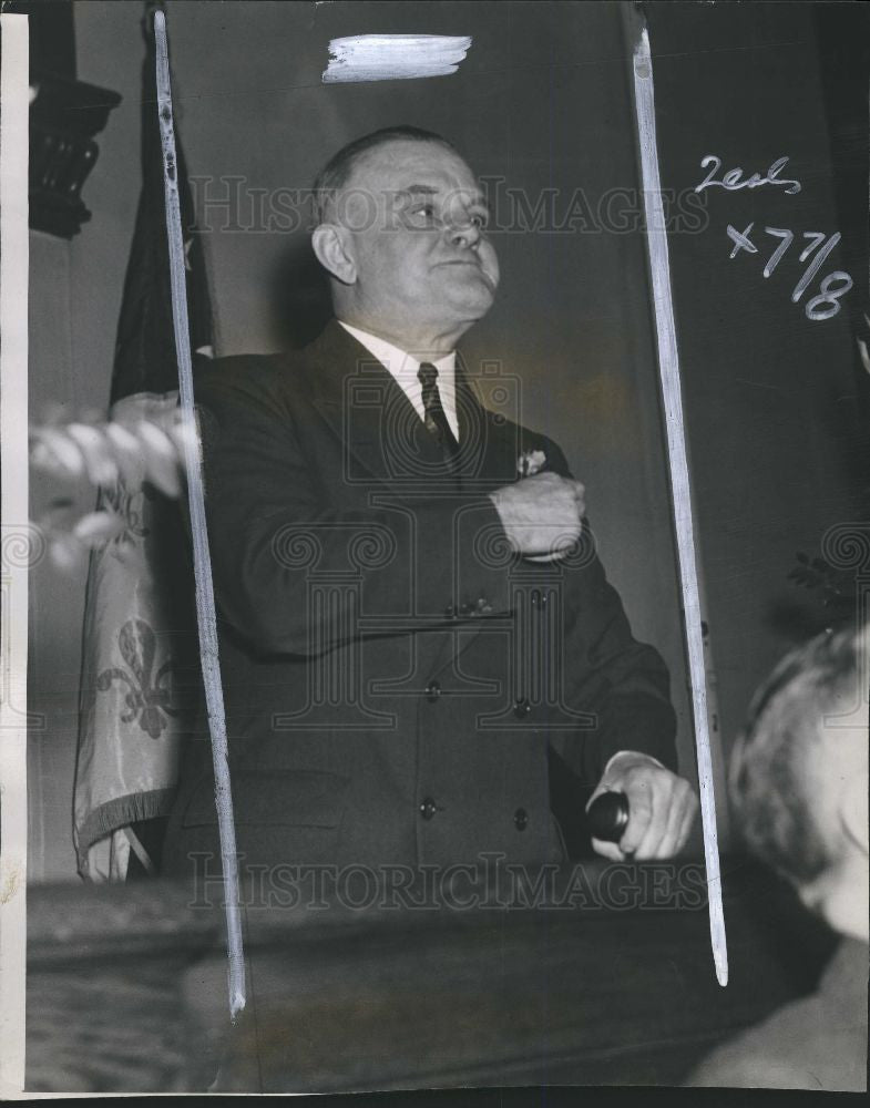 1940 Press Photo John W Smith Detroit City Hall Council - Historic Images