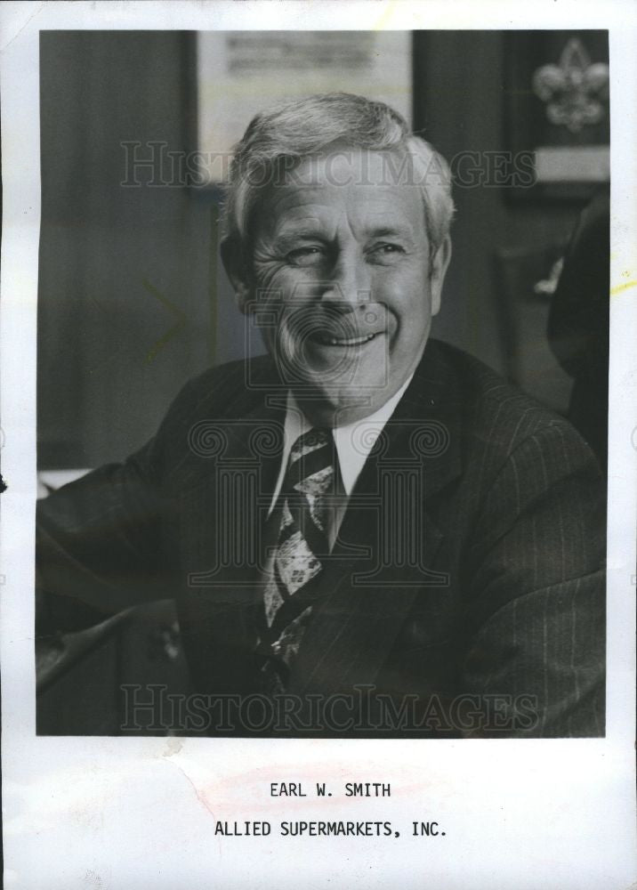 1979 Press Photo EARL W. SMITH ALLIED SUPERMARKETS, INC - Historic Images