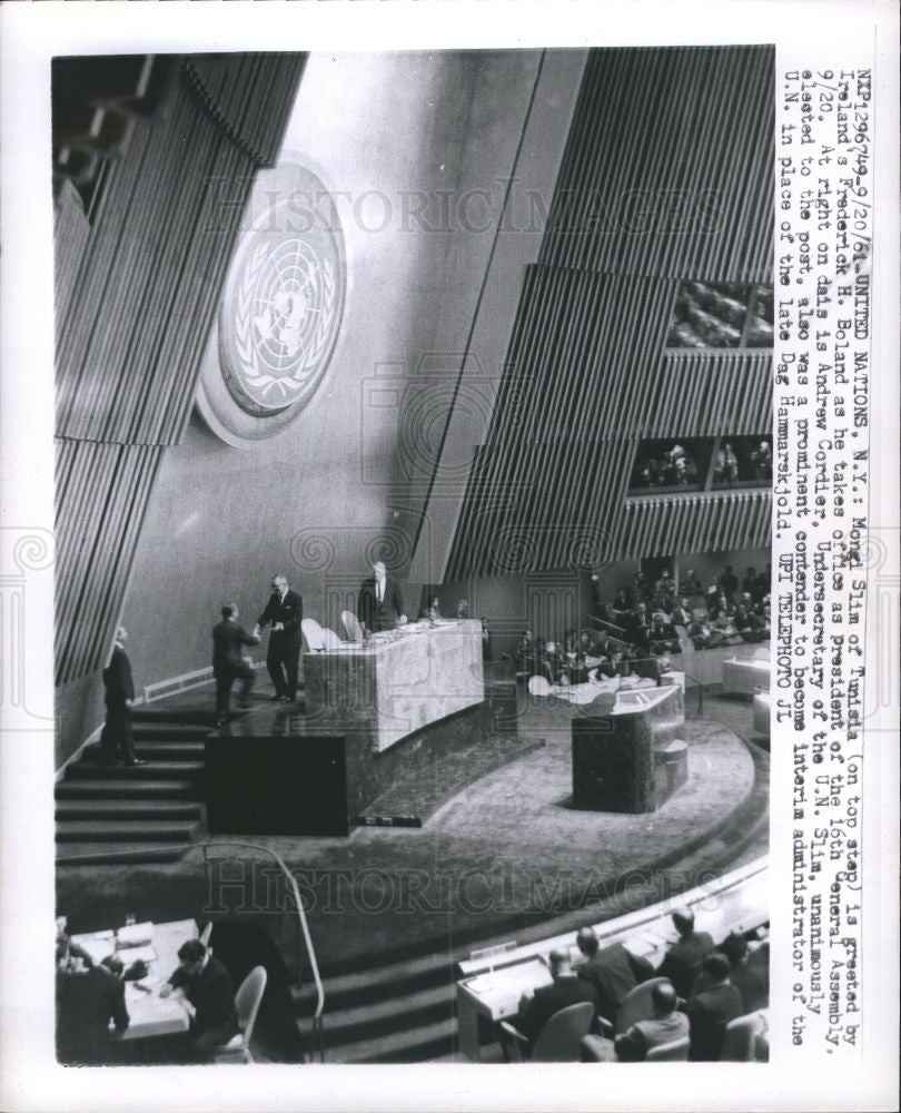 1961 Press Photo 16TH United Nations Assembly - Historic Images