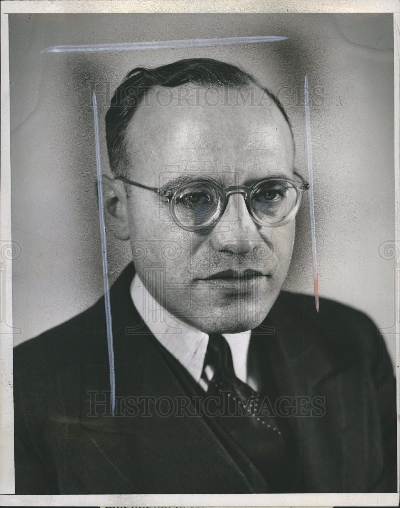 1942 Press Photo Philip Slomovitz Editor Detroit Jewish - Historic Images
