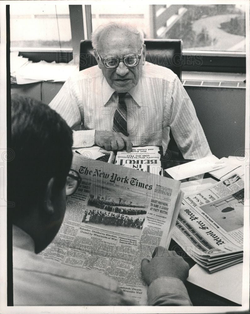 1984 Press Photo Philip Slomovitz  journalist - Historic Images