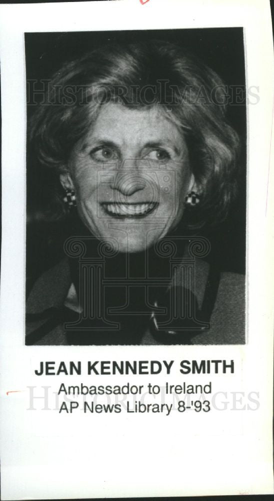 1993 Press Photo Jean Kennedy Smith Ireland Ambassador - Historic Images