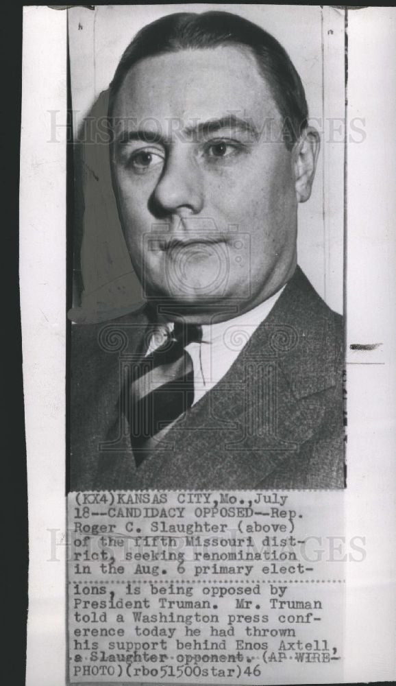 1946 Press Photo Roger C. Slaughter Missouri Odessa - Historic Images