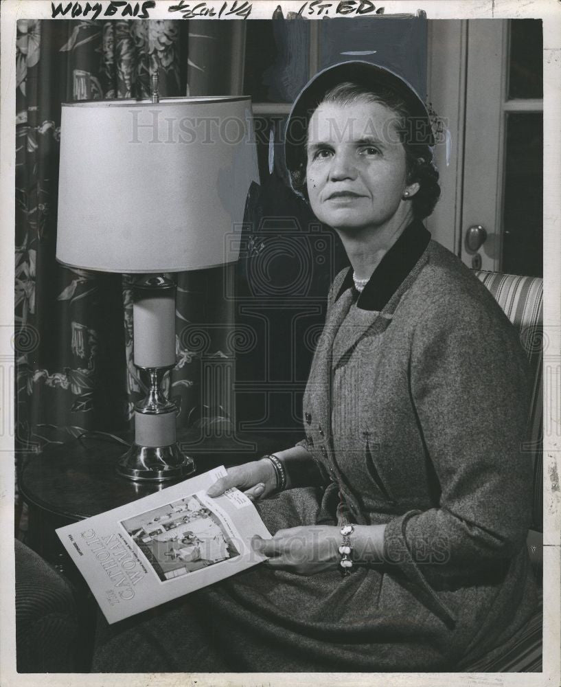 1956 Press Photo Mrs.Gerard R.Slattery President - Historic Images
