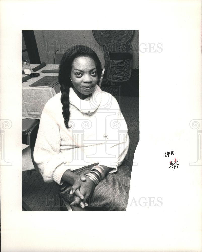 1987 Press Photo Gerri Smith Black Pearl - Historic Images