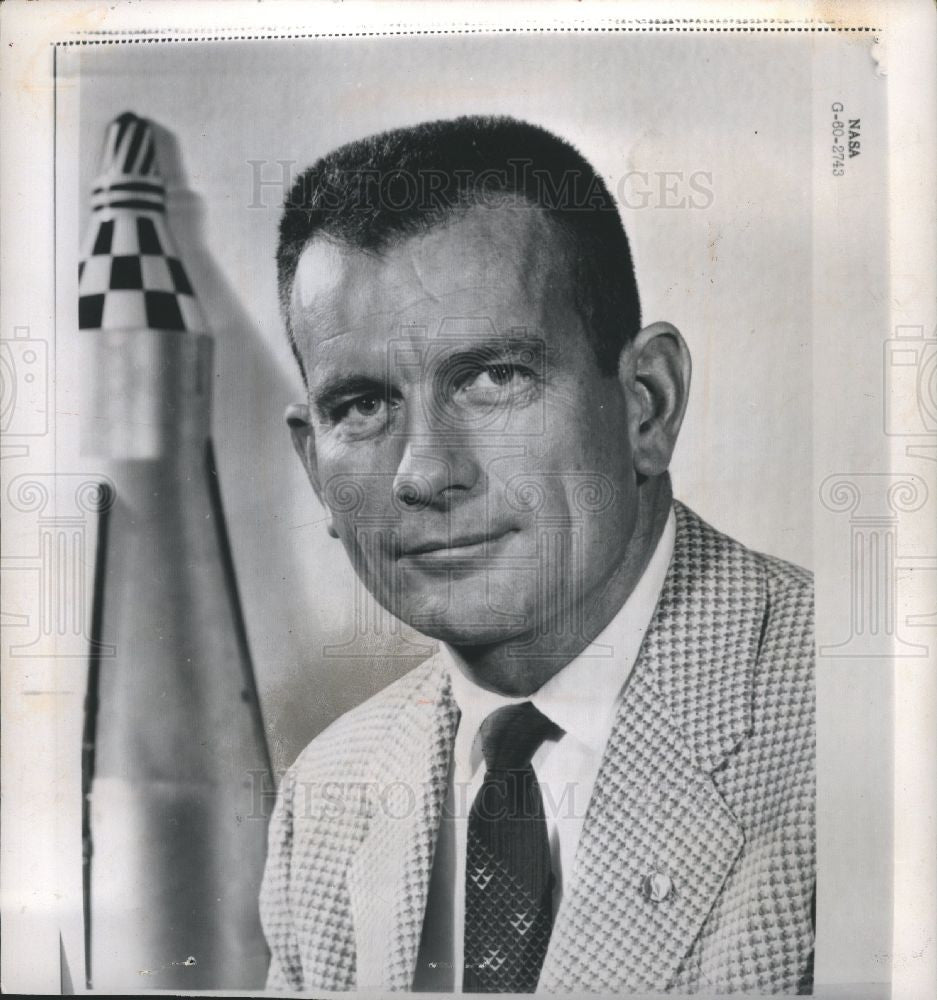 1962 Press Photo Donald K Slayton Air Force Major - Historic Images