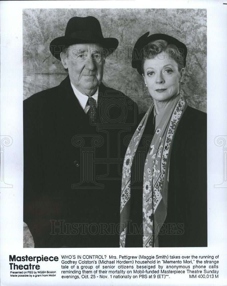 1992 Press Photo Maggie Smith Michael Hordern actors TV - Historic Images