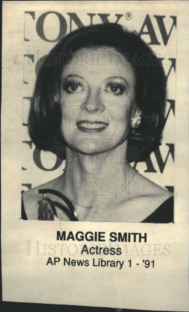 1991 Press Photo Maggie Smith actress English British - Historic Images