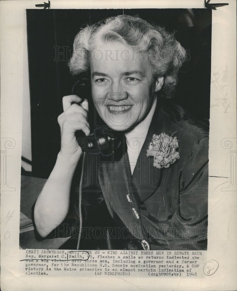 1948 Press Photo Margaret Smith Senate Woman Female - Historic Images