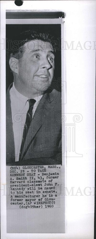 1960 Press Photo Benjamin Smith Kennedy Senate Mayor - Historic Images