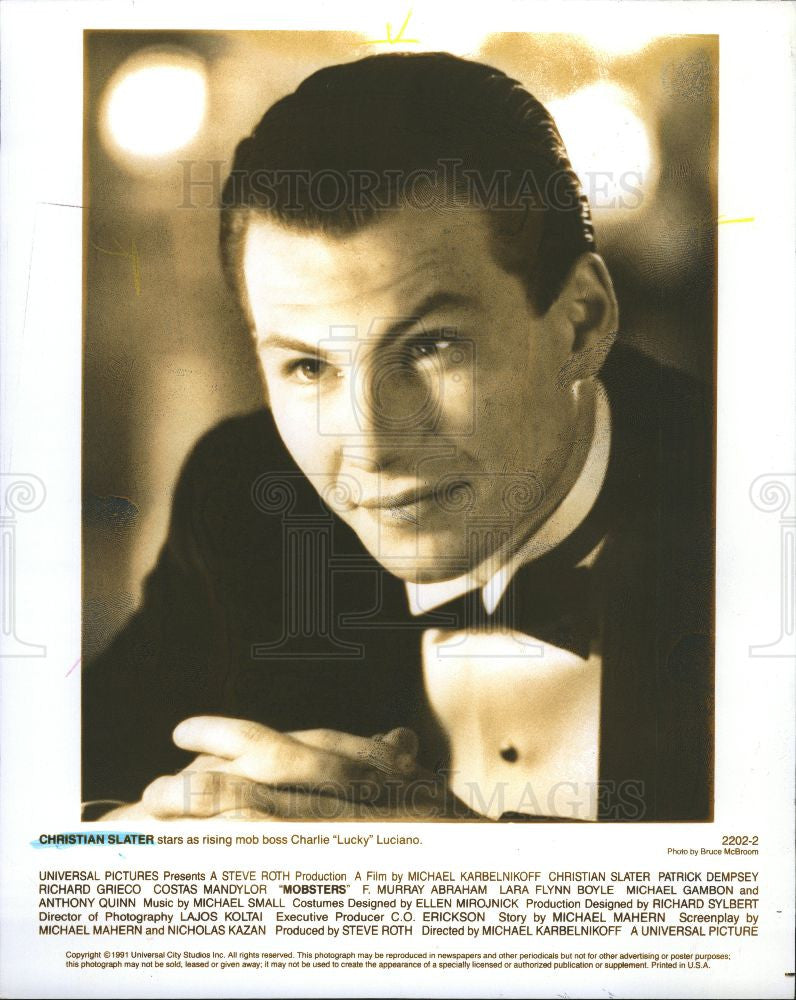 1992 Press Photo Christian Slater American actor - Historic Images