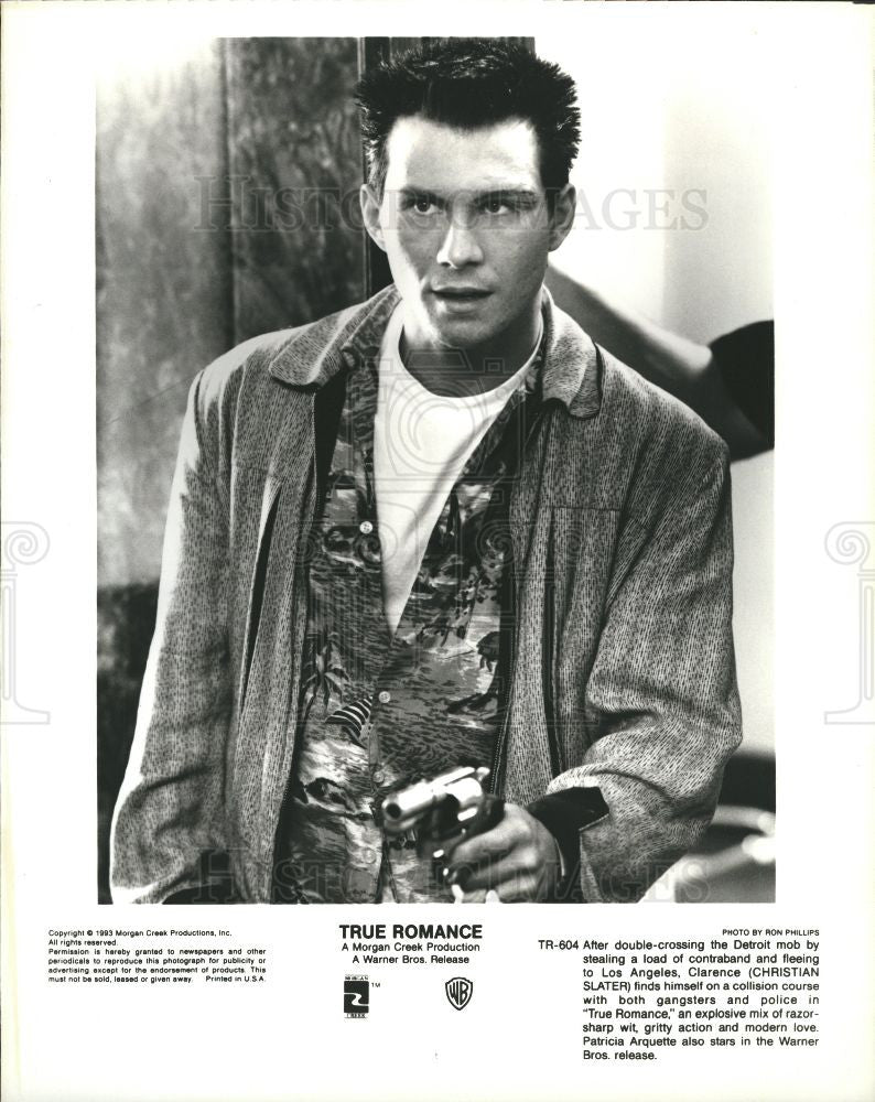 1993 Press Photo Christian Slater Actor True Romance - Historic Images