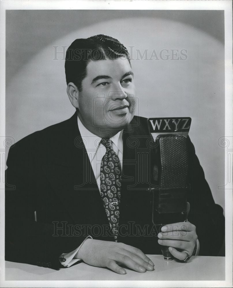 1959 Press Photo Johnny Slagle TV radio announcer - Historic Images