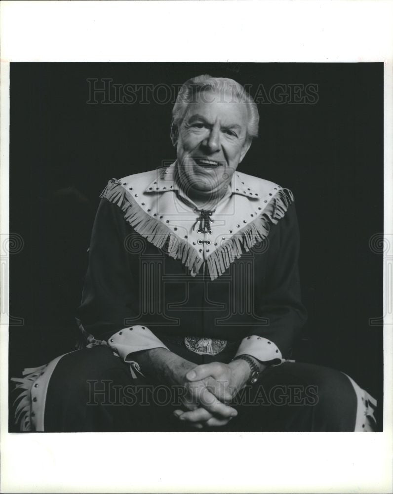 1990 Press Photo BUFFALO BOB SMITH, HOWDY DOODY - Historic Images