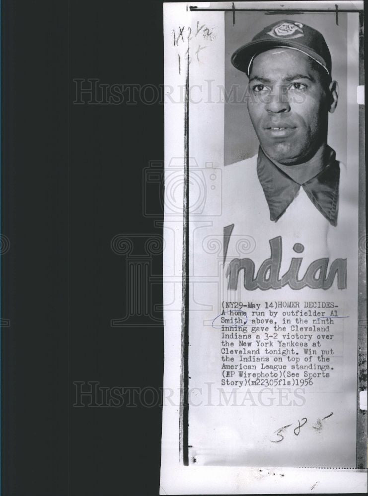 1956 Press Photo AL Smith Cleveland Indians - Historic Images