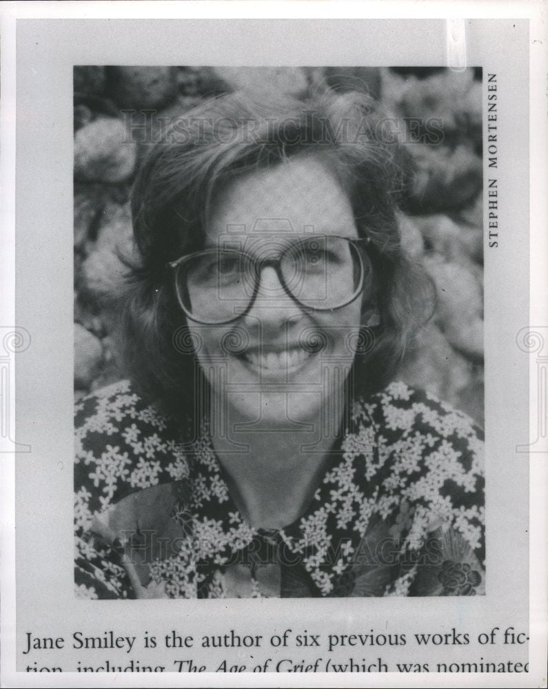 1991 Press Photo Jane Smiley author - Historic Images