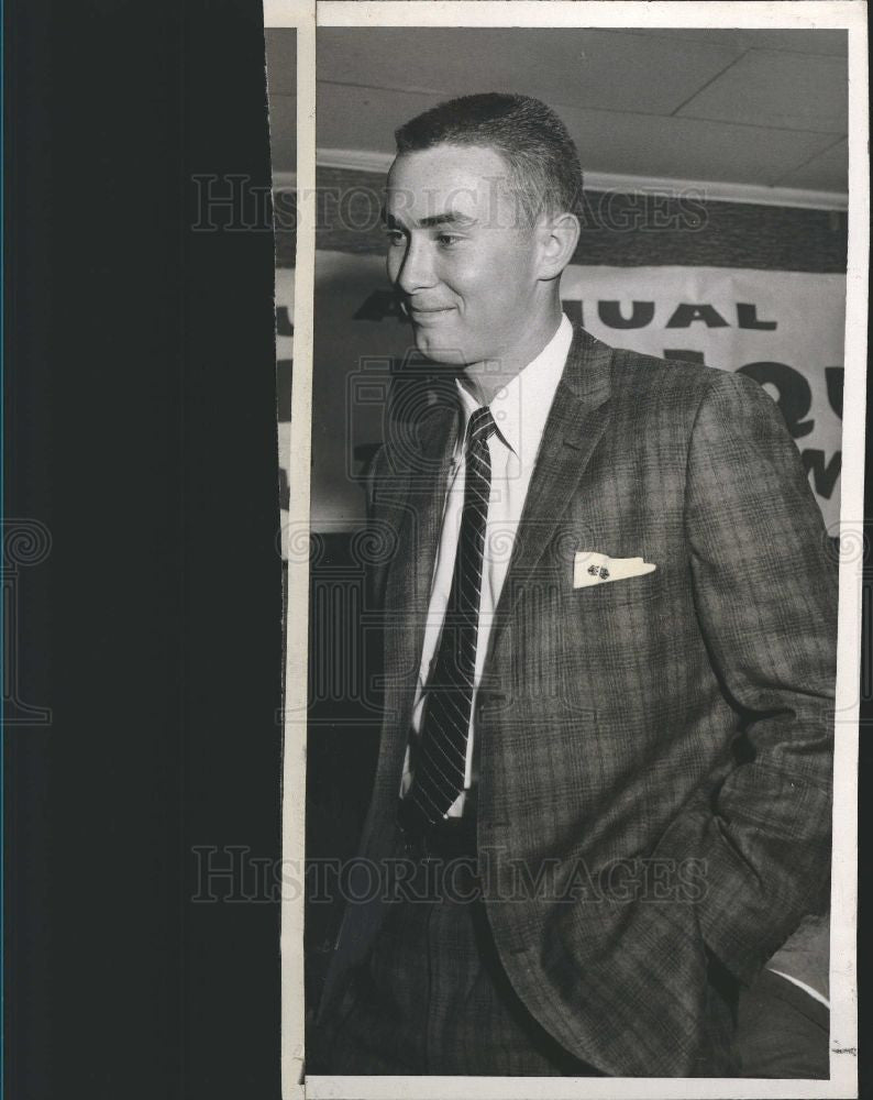 1957 Press Photo Jimmy Small Listens