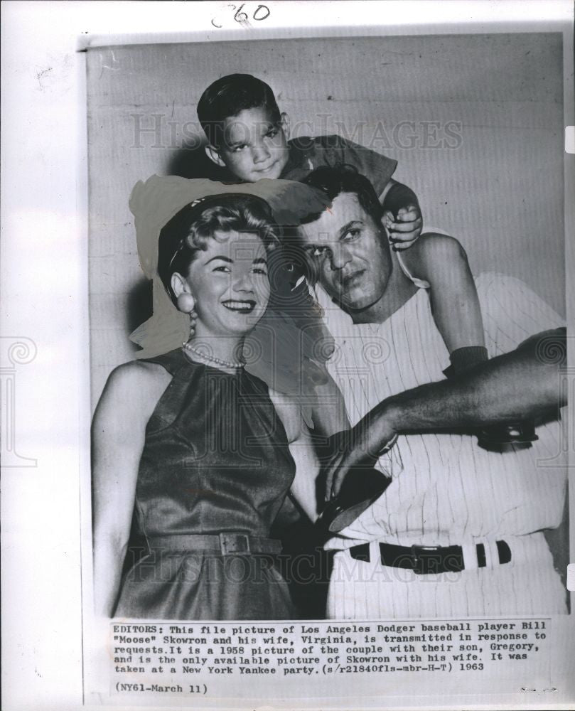 1963 Press Photo Moose Skowron baseball player - Historic Images