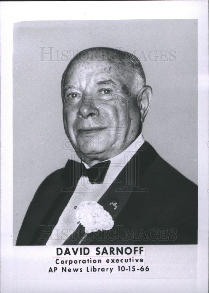 1966 Press Photo David Sarnoff American businessman NBC - Historic Images