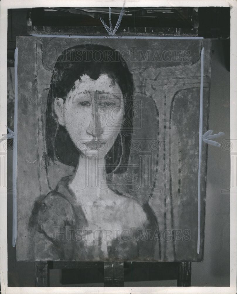 1949 Press Photo painting spanish lady Sarkisian - Historic Images