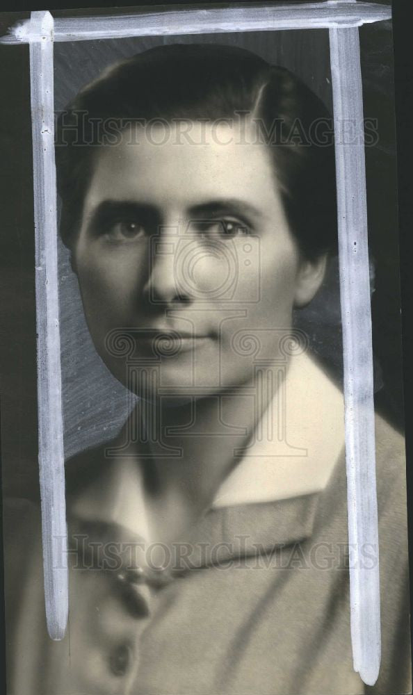 1935 Press Photo Emilie Sargent Visiting Nurses Detroit - Historic Images