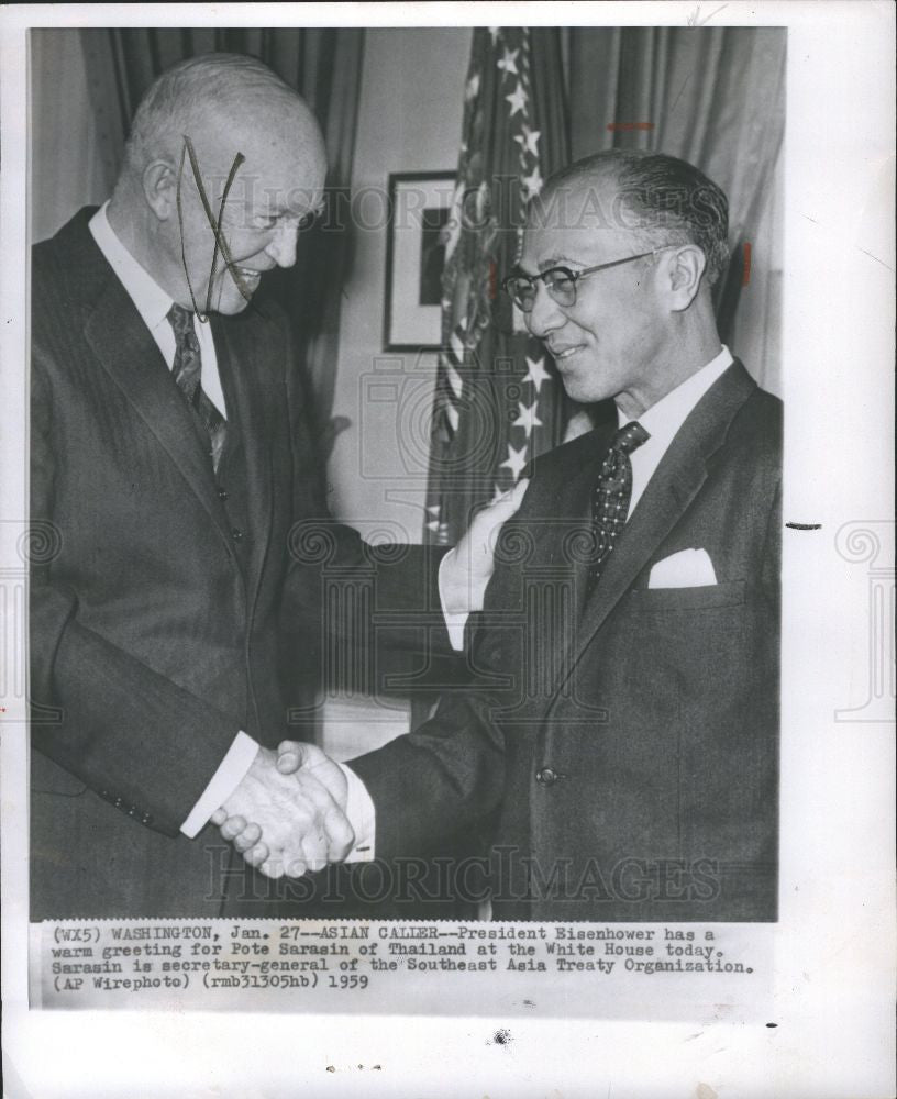 1959 Press Photo Bisenhower President - Historic Images