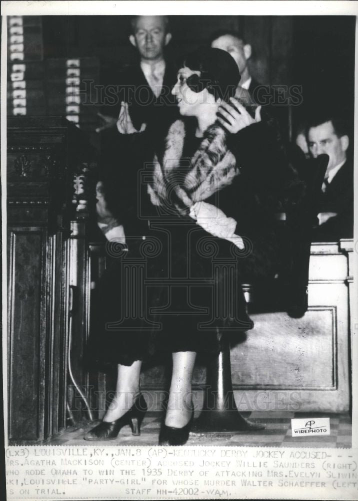 1936 Press Photo Willie Sanders Walter Shaeffer trial - Historic Images