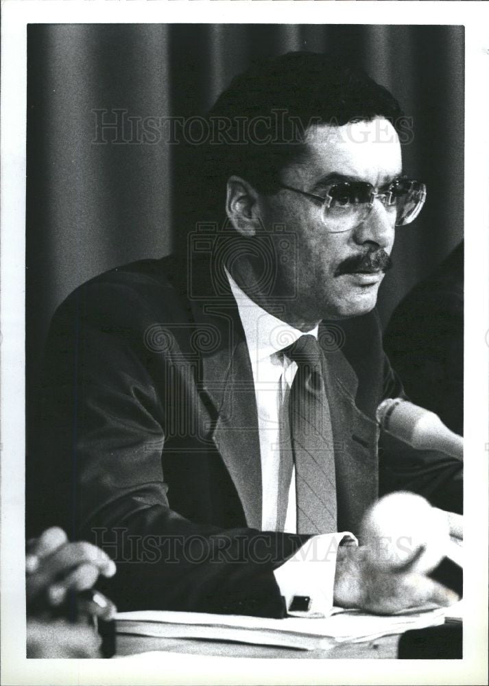 1991 Press Photo BLACK CAUCUS SAUNDERS INSURANCE BILL - Historic Images